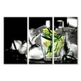thumbnail image 1 of Elephant Stock Rosemary Cocktail Wall Art - Horizontal Multi Panel Canvas - Dining Room Wall Decor - Food And Drink Multi Panel - Black And Gray Decor - 23" x 14", 1 of 4