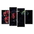thumbnail image 1 of Elephant Stock Roses Of Despair Wall Art - Horizontal Multi Panel Canvas - Living Room Wall Decor - Gothic Multi Panel - Black And Red Decor - 30" x 18", 1 of 4
