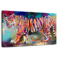 thumbnail image 1 of Elephant Stock Royal Bengal Tiger Wall Art - Horizontal Canvas Wall Art - Living Room Wall Decor - Animal Canvas - Orange And Purple Decor By Richard Wallich - 48" x 32", 1 of 8