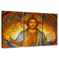 thumbnail image 1 of Elephant Stock Russian Jesus Wall Art - Horizontal Multi Panel Canvas - Living Room Wall Decor - Religion And Spirituality Multi Panel - Gold And Blue Decor - 45" x 28", 1 of 8