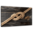 thumbnail image 1 of Elephant Stock Rustic Knot Wall Art - Horizontal Canvas Wall Art - Living Room Wall Decor - Nautical Canvas - Gray And Brown Decor - 12" x 8", 1 of 8