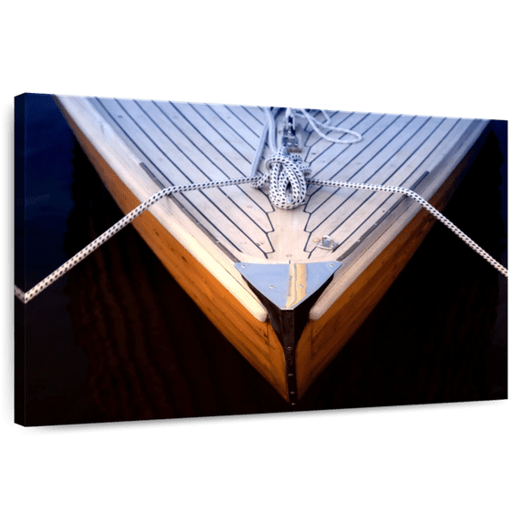 Elephant Stock Sailboat Bow Wall Art - Horizontal Canvas Wall Art - Living Room Wall Decor - Transportation Canvas - Brown And Purple Decor - 12" x 8"