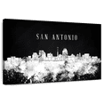 thumbnail image 1 of Elephant Stock San Antonio Skyline Bw Wall Art - Horizontal Canvas Wall Art - Living Room Wall Decor - Places Canvas - Black And Gray Decor - 24" x 16", 1 of 8