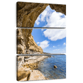thumbnail image 1 of Elephant Stock San Diego Sunset Cliffs Cave Wall Art - Vertical Multi Panel Canvas - Living Room Wall Decor - Beach Multi Panel - Blue And White Decor By Melanie Viola - 24" x 38", 1 of 8