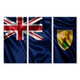 thumbnail image 1 of Elephant Stock Satin Turks And Caicos Flag Wall Art - Horizontal Multi Panel Canvas - Living Room Wall Decor - Flags Multi Panel - Blue And Red Decor - 23" x 14", 1 of 4