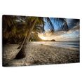 thumbnail image 1 of Elephant Stock Scenic Caribbean Coast Wall Art - Horizontal Canvas Wall Art - Living Room Wall Decor - Beach Canvas - Gray And Yellow Decor - 12" x 8", 1 of 8