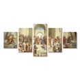 thumbnail image 1 of Elephant Stock The School Of Athens Wall Art - Horizontal Multi Panel Canvas - Living Room Wall Decor - Architecture Multi Panel - Beige And Brown Decor By Raphael - 29" x 12", 1 of 4