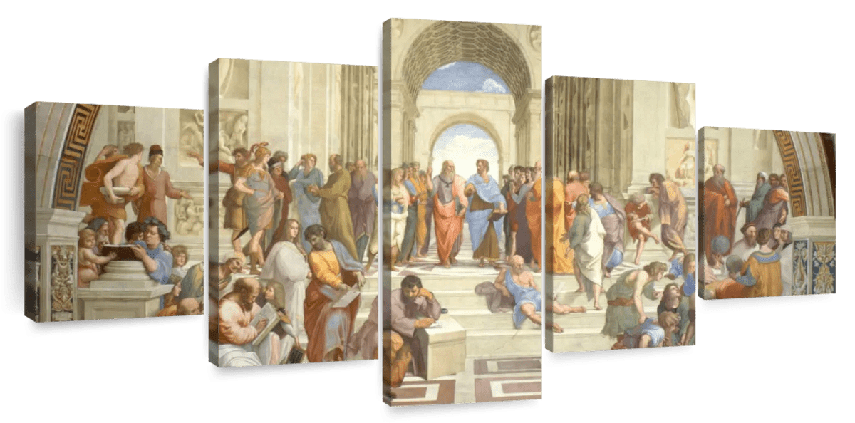 Elephant Stock The School Of Athens Wall Art - Horizontal Multi Panel ...