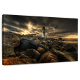 thumbnail image 1 of Elephant Stock Scituate Lighthouse Sunrise Wall Art - Horizontal Canvas Wall Art - Living Room Wall Decor - Nautical Canvas - Beige And Yellow Decor - 48" x 32", 1 of 8