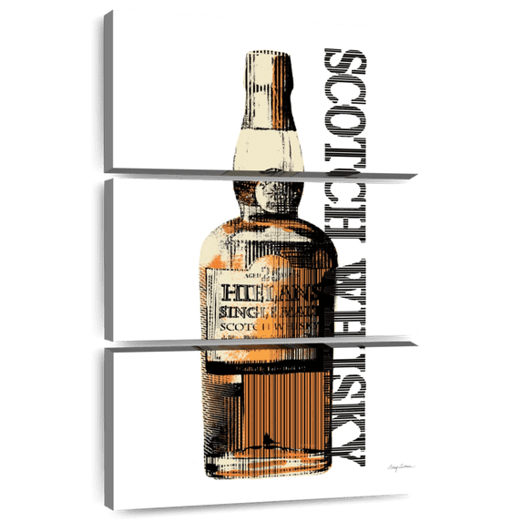 Elephant Stock Scotch Whisky Wall Art - Vertical Multi Panel Canvas - Living Room Wall Decor - Food And Drink Multi Panel - White And Black Decor By Avery Tillmon - 20" x 32"