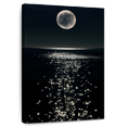 thumbnail image 1 of Elephant Stock Sea At Night Wall Art - Vertical Canvas Wall Art - Living Room Wall Decor - Beach Canvas - Black And Beige Decor - 26" x 39", 1 of 8