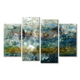 thumbnail image 1 of Elephant Stock Sea Depth Abstract Wall Art - Horizontal Multi Panel Canvas - Living Room Wall Decor - Abstract Multi Panel - Gray And Gold Decor By Chamira Young - 84" x 54", 1 of 4