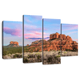 thumbnail image 1 of Elephant Stock Sedona Rock Formations Wall Art - Horizontal Multi Panel Canvas - Living Room Wall Decor - Nature Multi Panel - Blue And Gray Decor By Kenneth Keifer - 68" x 42", 1 of 8