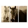 thumbnail image 1 of Elephant Stock Sepia Horses Wall Art - Horizontal Multi Panel Canvas - Living Room Wall Decor - Animal Multi Panel - Black And Gray Decor - 23" x 14", 1 of 4