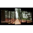 thumbnail image 1 of Elephant Stock Sequoia Park Redwood Trees Wall Art - Horizontal Multi Panel Canvas - 5 Pieceliving Room Wall Decor - Photography Nature Multi Panel - Purple And Green Decor - 25" x 12", 1 of 4