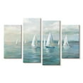 thumbnail image 1 of Elephant Stock Setting Sail To The Ocean Wall Art - Horizontal Multi Panel Canvas - Living Room Wall Decor - Transportation Multi Panel - Blue And Purple Decor By Danhui Nai - 24" x 14", 1 of 4