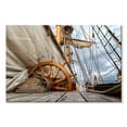 thumbnail image 1 of Elephant Stock Ship Wheel And Deck Wall Art - Horizontal Canvas Wall Art - Living Room Wall Decor - Nautical Canvas - Brown And Beige Decor - 12" x 8", 1 of 4