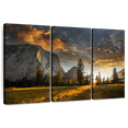 thumbnail image 1 of Elephant Stock Sierra Nevada Wall Art - Horizontal Multi Panel Canvas - 3 Pieceliving Room Wall Decor - Photography Nature Multi Panel - Brown And Gray Decor - 45" x 28", 1 of 8