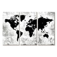 thumbnail image 1 of Elephant Stock Silhouette World Map Wall Art - Horizontal Multi Panel Canvas - Living Room Wall Decor - Map Multi Panel - Black And Gray Decor - 74" x 48", 1 of 4
