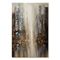 thumbnail image 1 of Elephant Stock Silver City Wall Art - Vertical Canvas Wall Art - Hallway Wall Decor - Abstract Canvas - Beige And Gold Decor By Osnat Tzadok - 24" x 36", 1 of 4