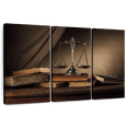 thumbnail image 1 of Elephant Stock Silver Scales Of Justice Wall Art - Horizontal Multi Panel Canvas - Living Room Wall Decor - Profession Multi Panel - Brown And Gray Decor - 33" x 20", 1 of 8