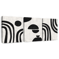 thumbnail image 1 of Elephant Stock Simple Abstract Wall Art - Horizontal Multi Panel Canvas - Lobby Wall Decor - Abstract Multi Panel - Black And White Decor - 26" x 12", 1 of 8