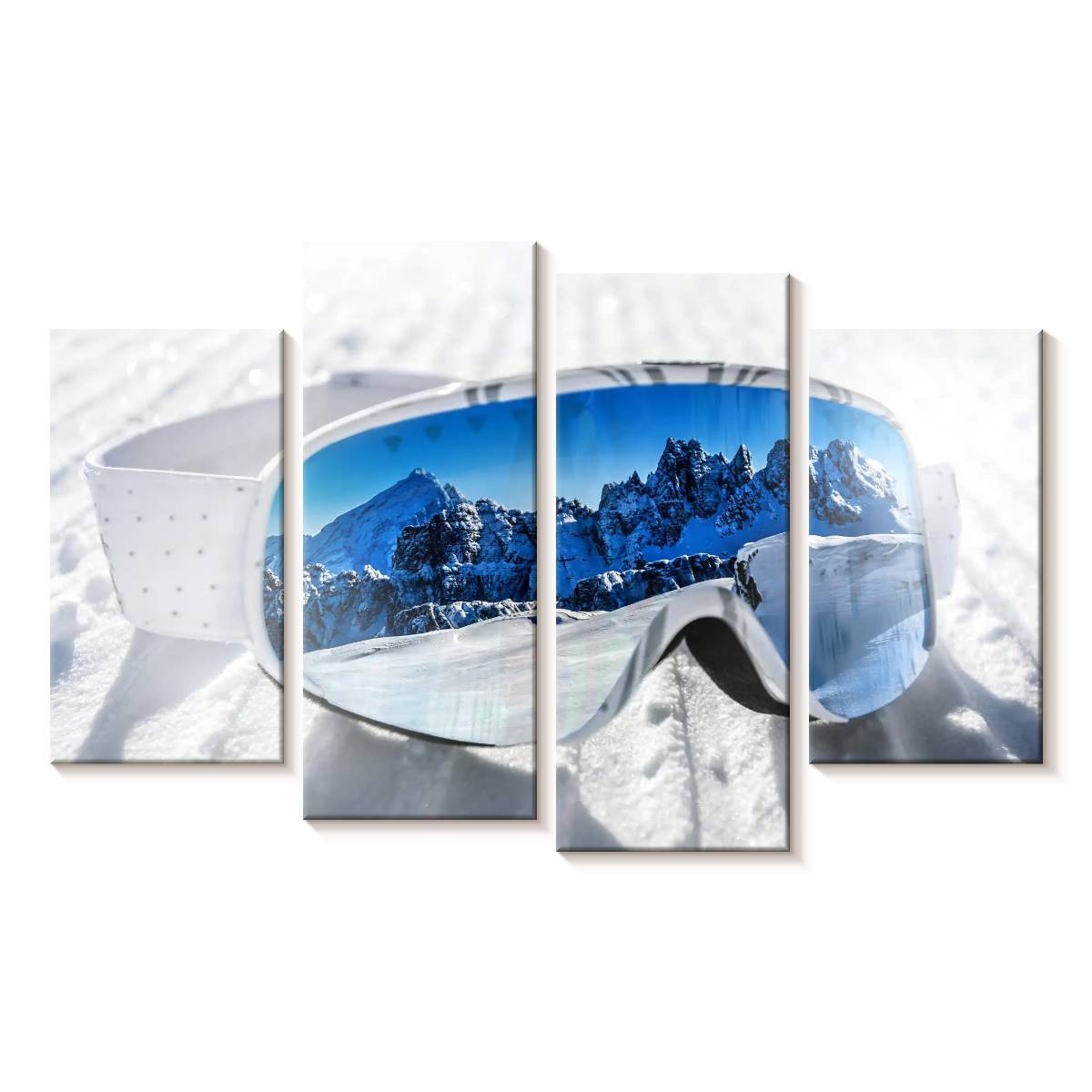 Elephant Stock Ski Goggles Wall Art - Horizontal Multi Panel Canvas ...