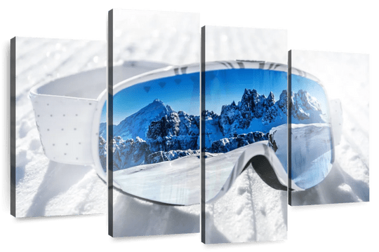 Elephant Stock Ski Goggles Wall Art - Horizontal Multi Panel Canvas ...