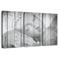 thumbnail image 1 of Elephant Stock Sleeping Buddha Wall Art - Horizontal Multi Panel Canvas - Living Room Wall Decor - People Multi Panel - Gray And White Decor - 74" x 48", 1 of 8