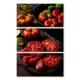 thumbnail image 1 of Elephant Stock Sliced Heirloom Tomatoes Wall Art - Vertical Multi Panel Canvas - Dining Room Wall Decor - Food And Drink Multi Panel - Red And Green Decor - 14" x 23", 1 of 4