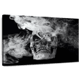 thumbnail image 1 of Elephant Stock Smoking Skull Wall Art - Horizontal Canvas Wall Art - Living Room Wall Decor - Gothic Canvas - Black And Gray Decor - 45" x 30", 1 of 8