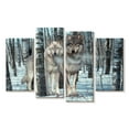 thumbnail image 1 of Elephant Stock Snow Shadows Wall Art - Horizontal Multi Panel Canvas - Living Room Wall Decor - Animal Multi Panel - Brown And Blue Decor By Gordon Semmens - 30" x 18", 1 of 4