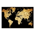 thumbnail image 1 of Elephant Stock Soil World Map Wall Art - Horizontal Canvas Wall Art - Living Room Wall Decor - Map Canvas - Black And Orange Decor - 30" x 20", 1 of 4