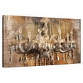 thumbnail image 1 of Elephant Stock Sophisticated Crystal Chandelier Wall Art - Horizontal Canvas Wall Art - Living Room Wall Decor - Decor Elements Canvas - Orange And Brown Decor - 39" x 26", 1 of 8