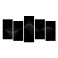 thumbnail image 1 of Elephant Stock Sound Wave Wall Art - Horizontal Multi Panel Canvas - Living Room Wall Decor - Music Multi Panel - Black And Gray Decor - 34" x 16", 1 of 4