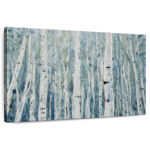 Elephant Stock Sounds Wall Art - Horizontal Canvas Wall Art - Living Room Wall Decor - Nature Canvas - Blue And White Decor By Tamara Gonda - 30" x 20"