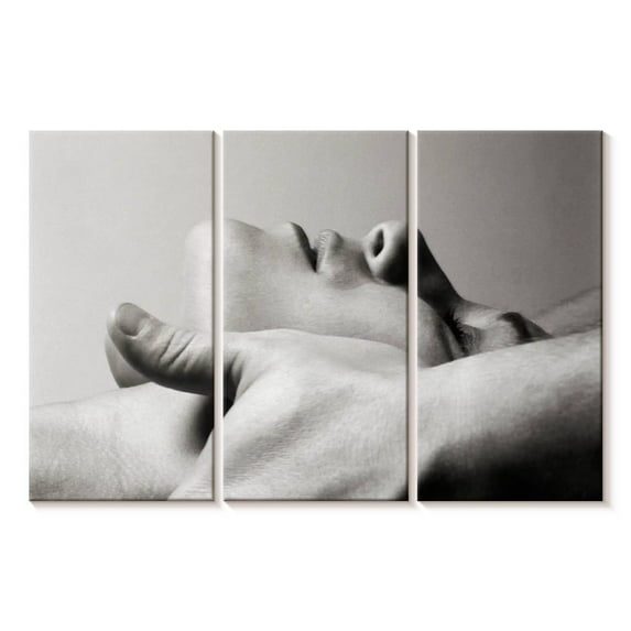 Elephant Stock Spa Facial Wall Art - Horizontal Multi Panel Canvas - Living Room Wall Decor - Wellness Multi Panel - Gray And Decor - 65" x 42"