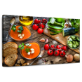 thumbnail image 1 of Elephant Stock Spanish Gazpacho Wall Art - Horizontal Canvas Wall Art - Dining Room Wall Decor - Hobbies And Lifestyle Canvas - Gray And Red Decor - 36" x 24", 1 of 8