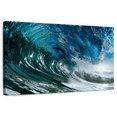 thumbnail image 1 of Elephant Stock Sparkling Wave Wall Art - Horizontal Canvas Wall Art - Living Room Wall Decor - Beach Canvas - Teal And Blue Decor By Photoinc Studio - 51" x 34", 1 of 8