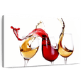 thumbnail image 1 of Elephant Stock Splashing Wine Wall Art - Horizontal Canvas Wall Art - Living Room Wall Decor - Food And Drink Canvas - White And Red Decor - 12" x 8", 1 of 8