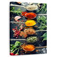 thumbnail image 1 of Elephant Stock Spoons Of Spices Wall Art - Vertical Canvas Wall Art - Dining Room Wall Decor - Food And Drink Canvas - Orange And Green Decor - 32" x 48", 1 of 8
