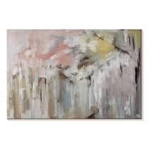 Elephant Stock Spring Splash Abstract Wall Art - Horizontal Canvas Wall Art - Living Room Wall Decor - Abstract Canvas - Gray And Beige Decor By Jacqueline Ellens - 12" x 8"