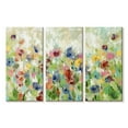 thumbnail image 1 of Elephant Stock Springtime Meadow Flowers I Wall Art - Horizontal Multi Panel Canvas - Living Room Wall Decor - Abstract Multi Panel - Pink And Blue Decor By Silvia Vassileva - 23" x 14", 1 of 4
