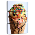 thumbnail image 1 of Elephant Stock Sprinkles On Ice Cream Wall Art - Vertical Multi Panel Canvas - Cafe & Restaurant Wall Decor - Food And Drink Multi Panel - Beige And Brown Decor - 32" x 50", 1 of 8