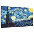 thumbnail image 1 of Elephant Stock Starry Night Wall Art - Horizontal Canvas Wall Art - Living Room Wall Decor - Nature Canvas - Yellow And Blue Decor By Vincent Van Gogh - 12" x 8", 1 of 8