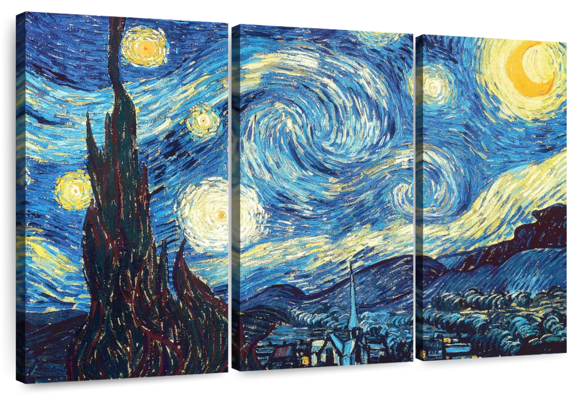 Elephant Stock Starry Night Wall Art - Horizontal Multi Panel Canvas ...