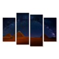thumbnail image 1 of Elephant Stock Starry Sky Over Giza Pyramids Wall Art - Horizontal Multi Panel Canvas - Living Room Wall Decor - Religion And Spirituality Multi Panel - Black And Brown Decor - 24" x 14", 1 of 4