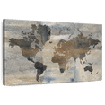 thumbnail image 1 of Elephant Stock Stone World Wall Art - Horizontal Canvas Wall Art - Lobby Wall Decor - Map Canvas - Beige And Gray Decor By Avery Tillmon - 48" x 32", 1 of 8
