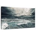 thumbnail image 1 of Elephant Stock Stormy Wall Art - Horizontal Canvas Wall Art - Living Room Wall Decor - Nature Canvas - Teal And White Decor - 12" x 8", 1 of 8