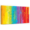 thumbnail image 1 of Elephant Stock Striped Rainbow Digital Abstract Wall Art - Horizontal Canvas Wall Art - Living Room Wall Decor - Advocacy Art Canvas - Orange And Turquoise Decor - 30" x 20", 1 of 8